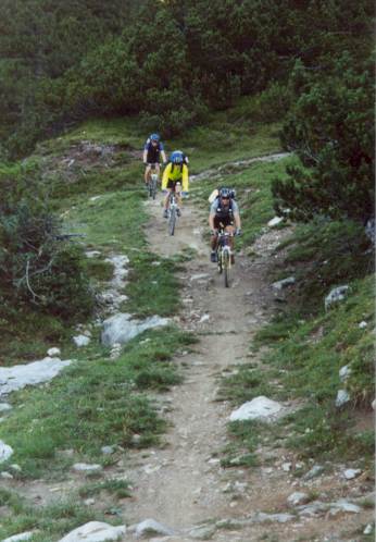 Downhill von der Freibuger Hütte Downhill von der Freibuger Hütte