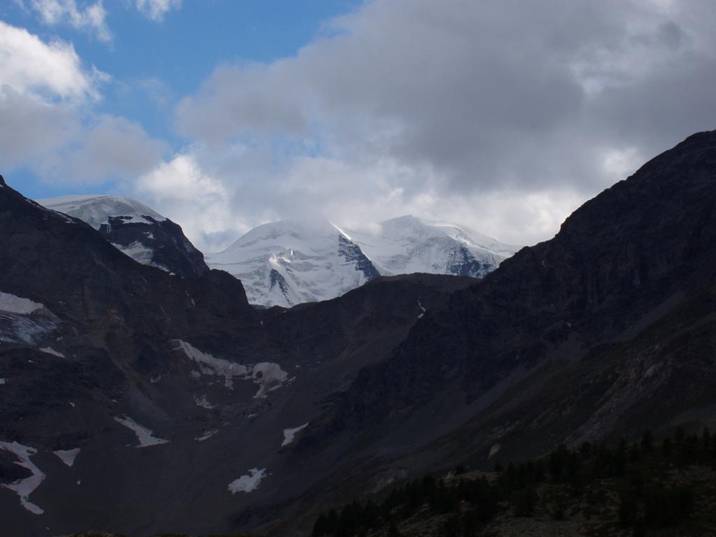 Blick auf Piz Bernina (4049m) und Piz Palü (3905m) Blick auf Piz Bernina (4049m) und Piz Palü (3905m)