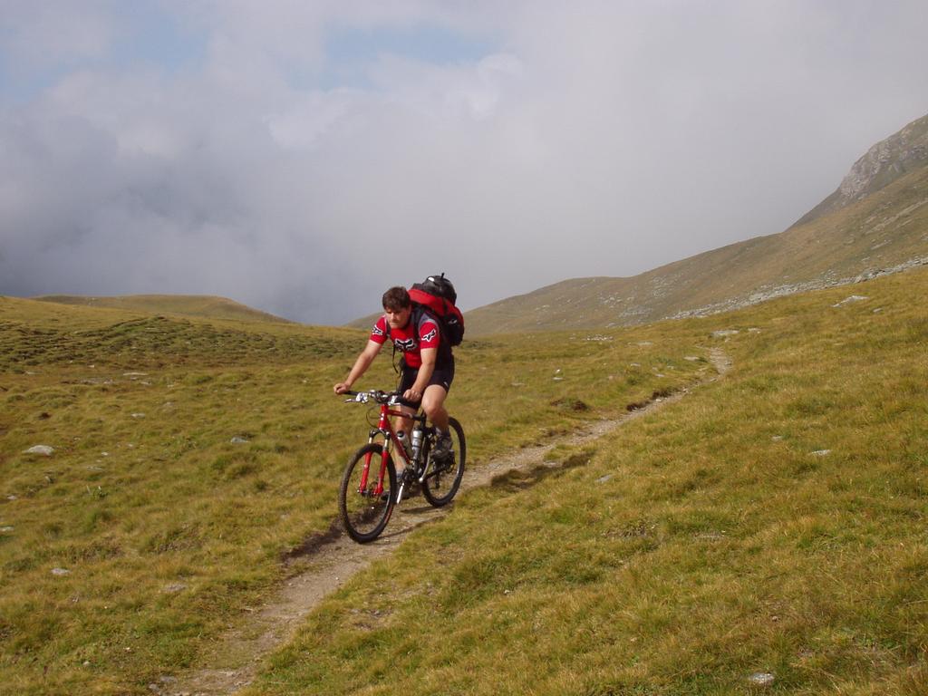 Daniels Ankunft am Passo dell' Alpe (2461m) 