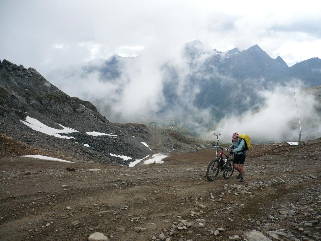 Ultrasteile Skipiste zum Col Olen (2900m)