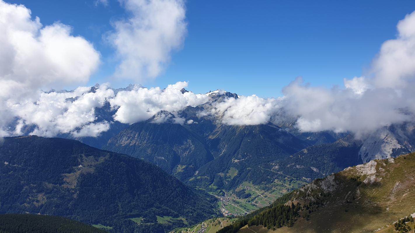 Blick zum Mont Blanc Massiv