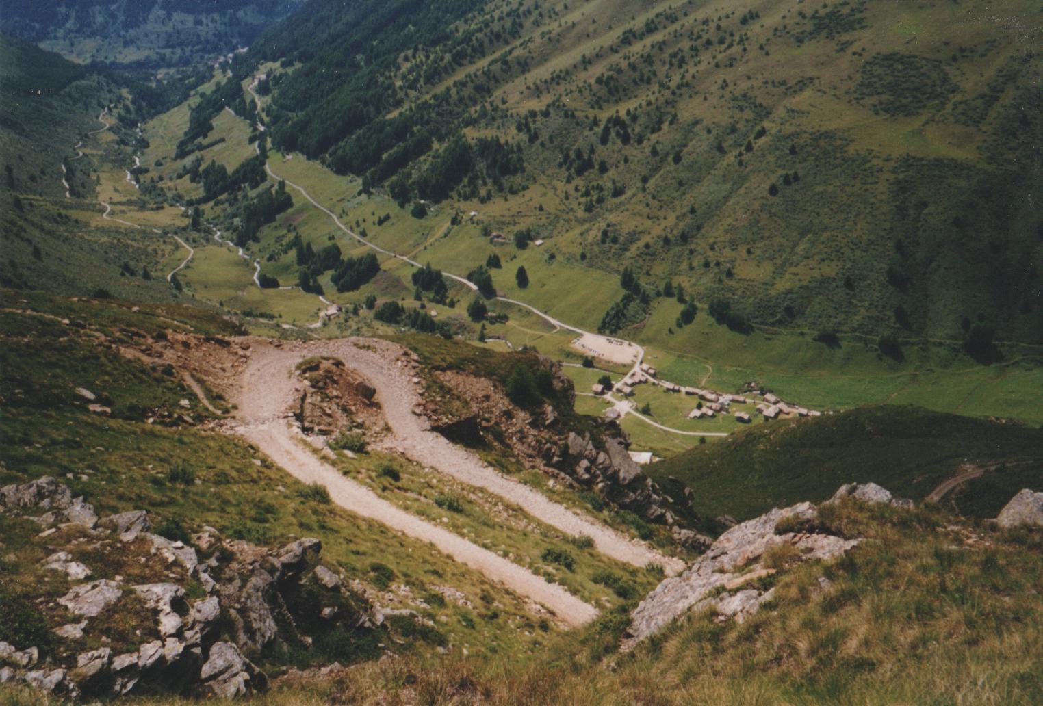 Blick zurück auf Case di Viso Blick zurück auf Case di Viso