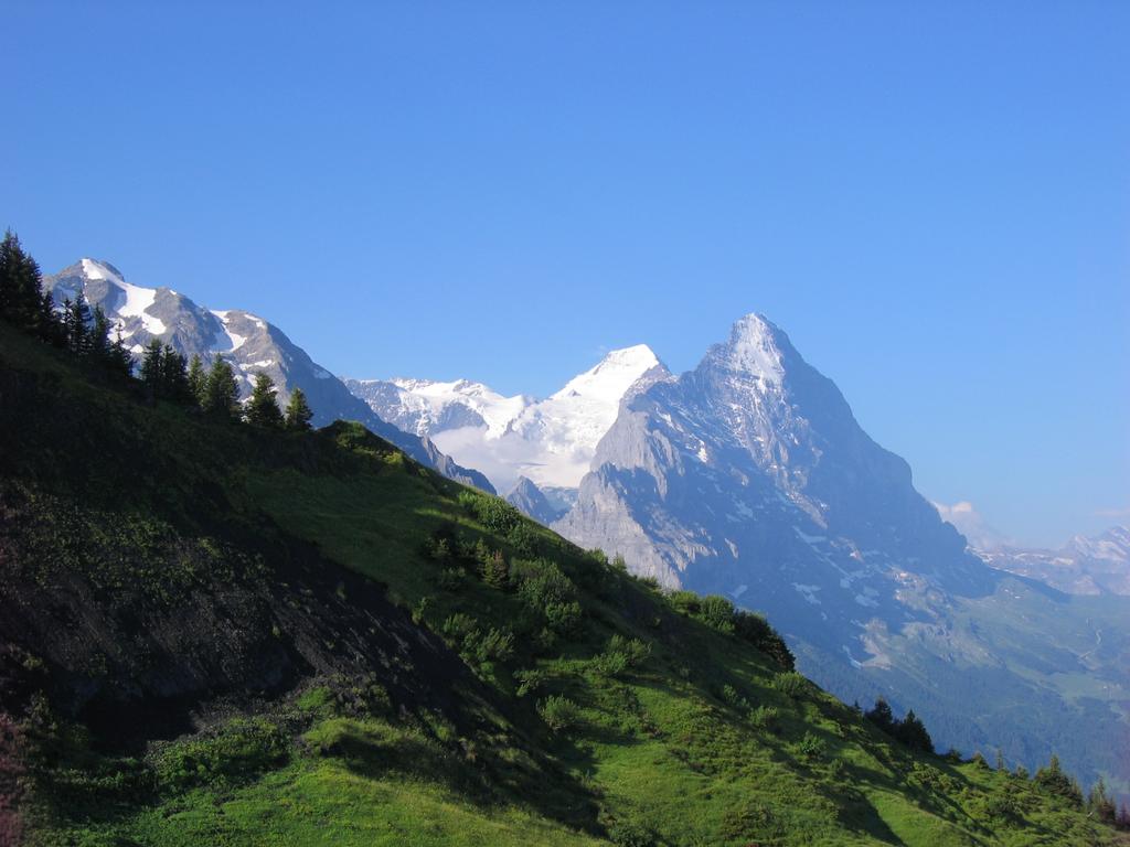 Eiger (3970m), dahinter der Mönch (4107m)